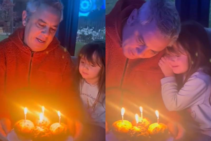 José Miguel Viñuela canta cumpleaños feliz a su hija Clara