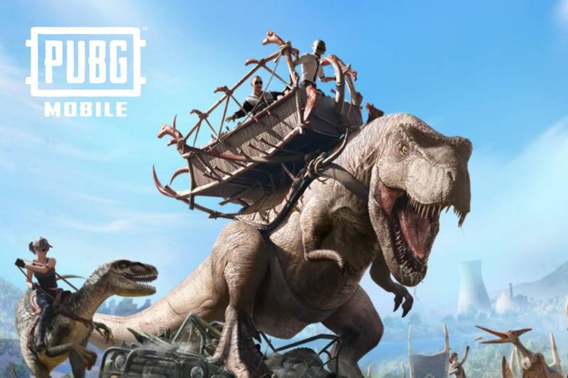 Evento era prehistórica de PUBG Mobile con personajes sobre dinosaurios.