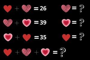 Test Visual: ¿Cuánto vale cada corazón? Realiza la suma si eres capaz